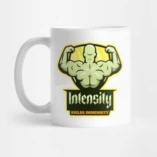 Intensity Builds Immensity - Motivational Weightlifting & Bodybuilding Quote Mug